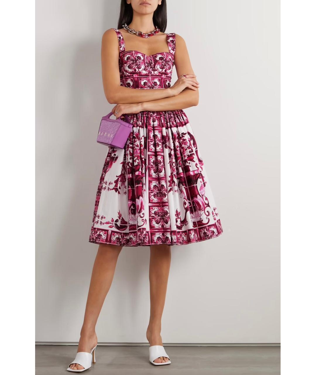 DOLCE&GABBANA Мульти коктейльное платье, фото 2