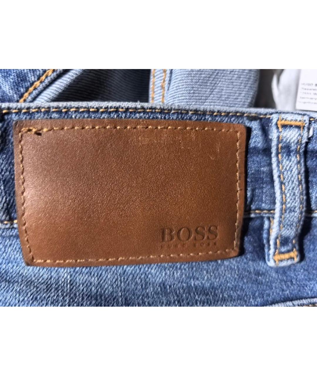 HUGO BOSS Синие хлопко-эластановые джинсы скинни, фото 9