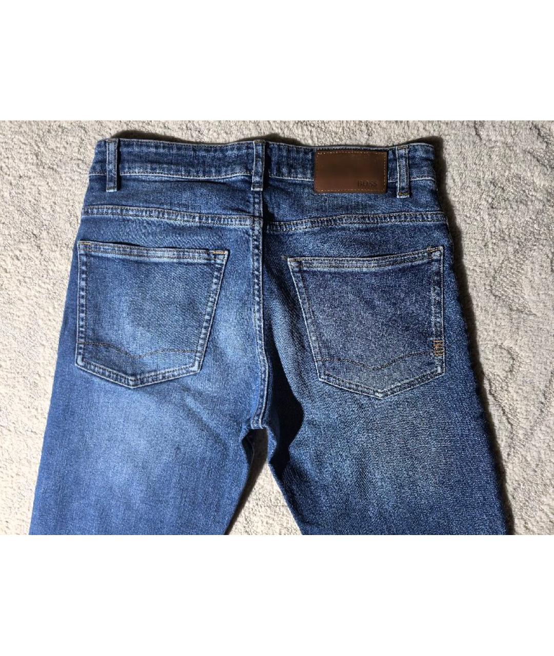 HUGO BOSS Синие хлопко-эластановые джинсы скинни, фото 4