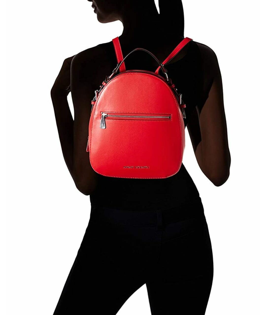 ARMANI EXCHANGE Красный рюкзак из искусственной кожи, фото 4