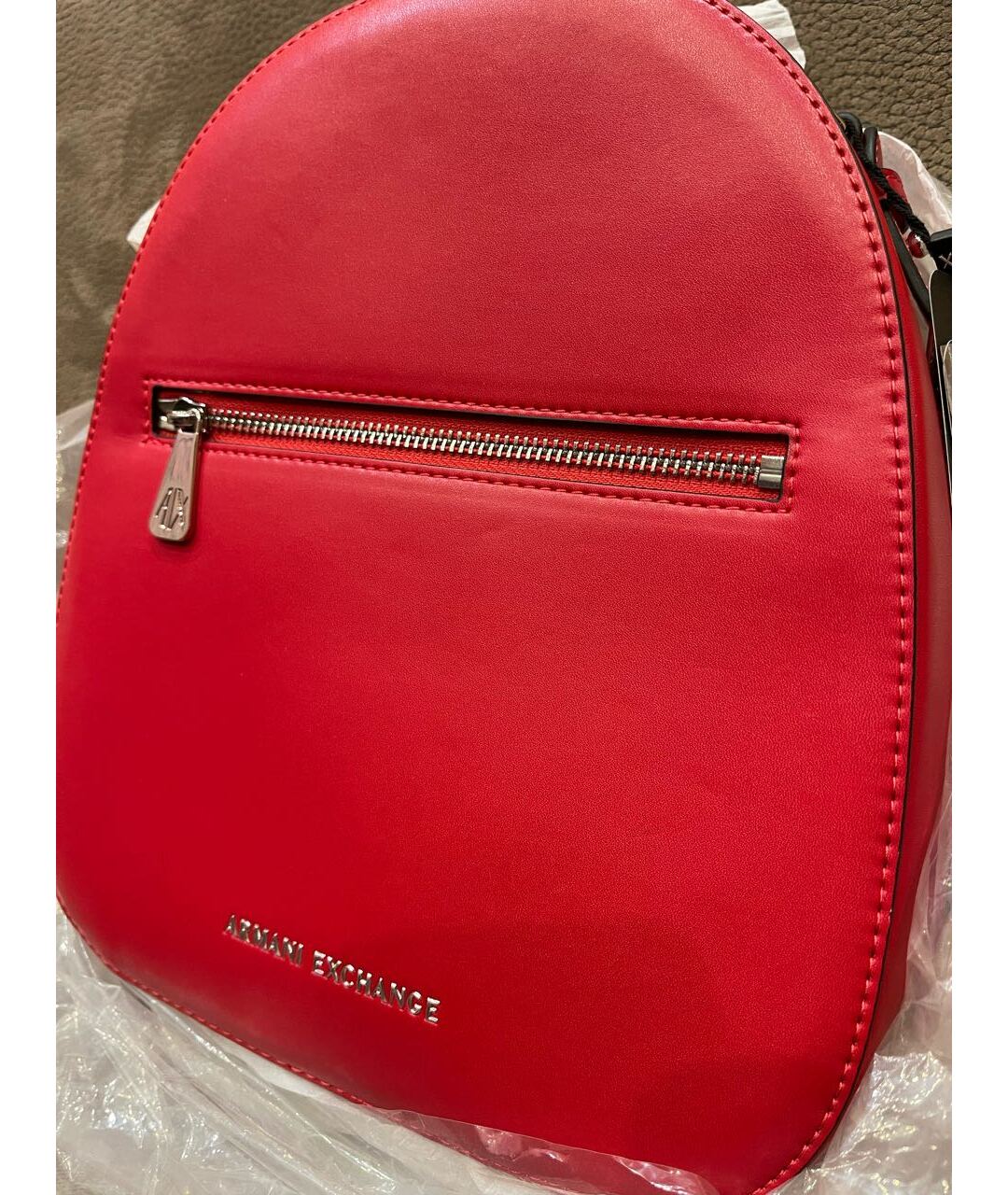 ARMANI EXCHANGE Красный рюкзак из искусственной кожи, фото 7