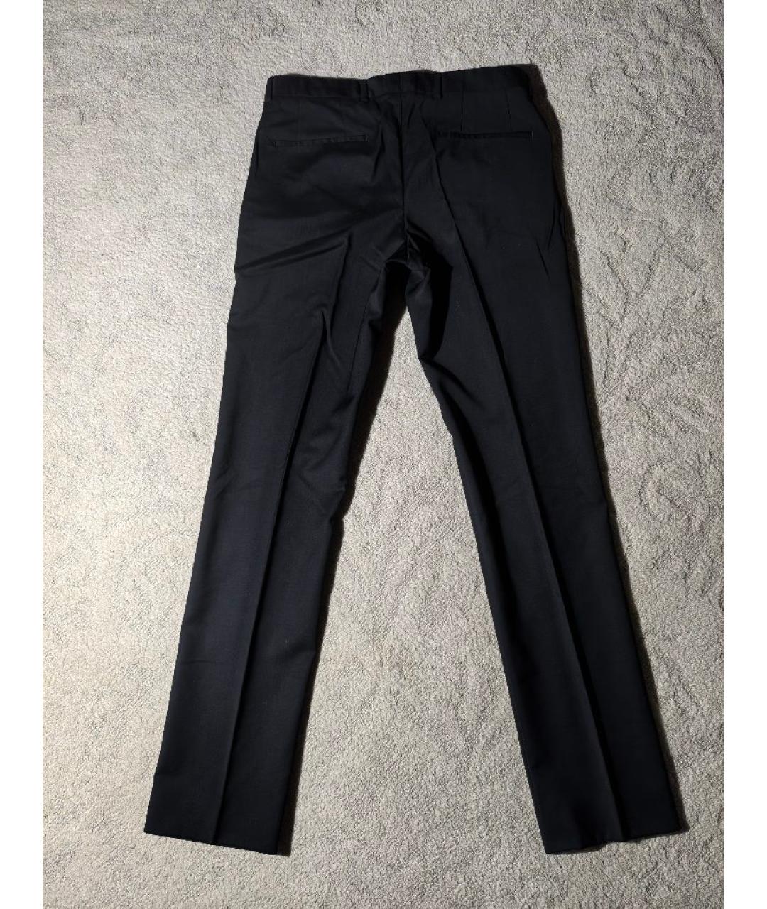 HUGO BOSS Черные шерстяные классические брюки, фото 2