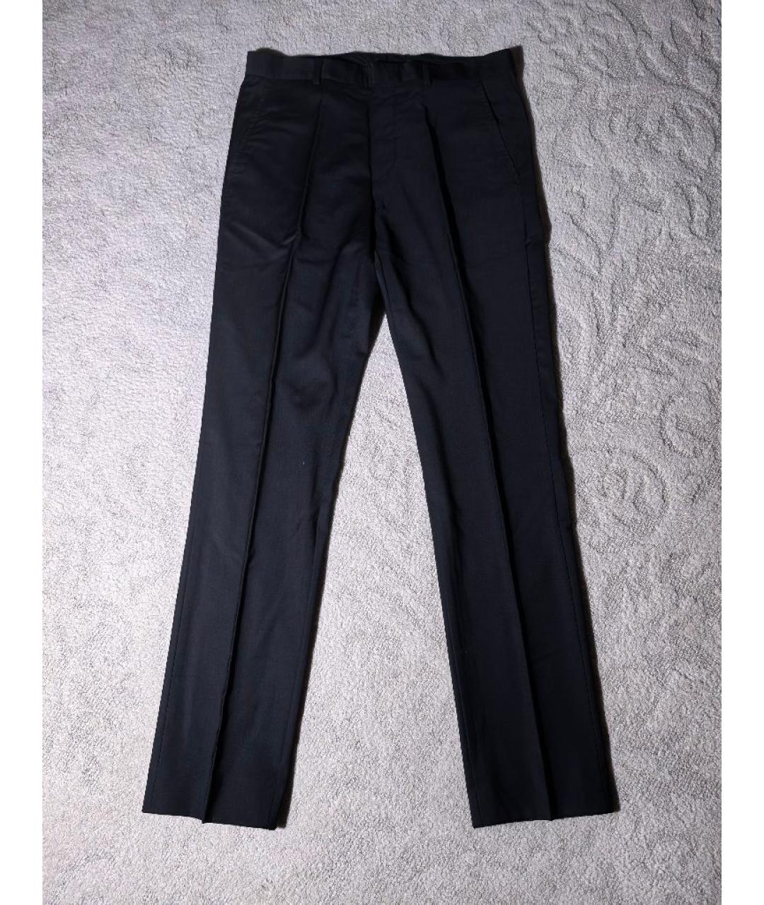 HUGO BOSS Черные шерстяные классические брюки, фото 10