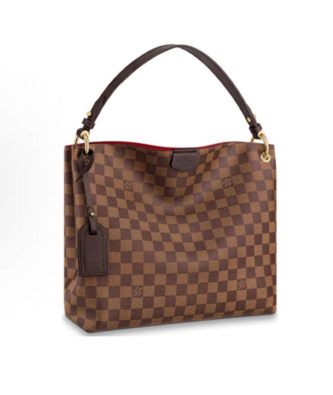 LOUIS VUITTON Кожаная сумка с короткими ручками, фото 5