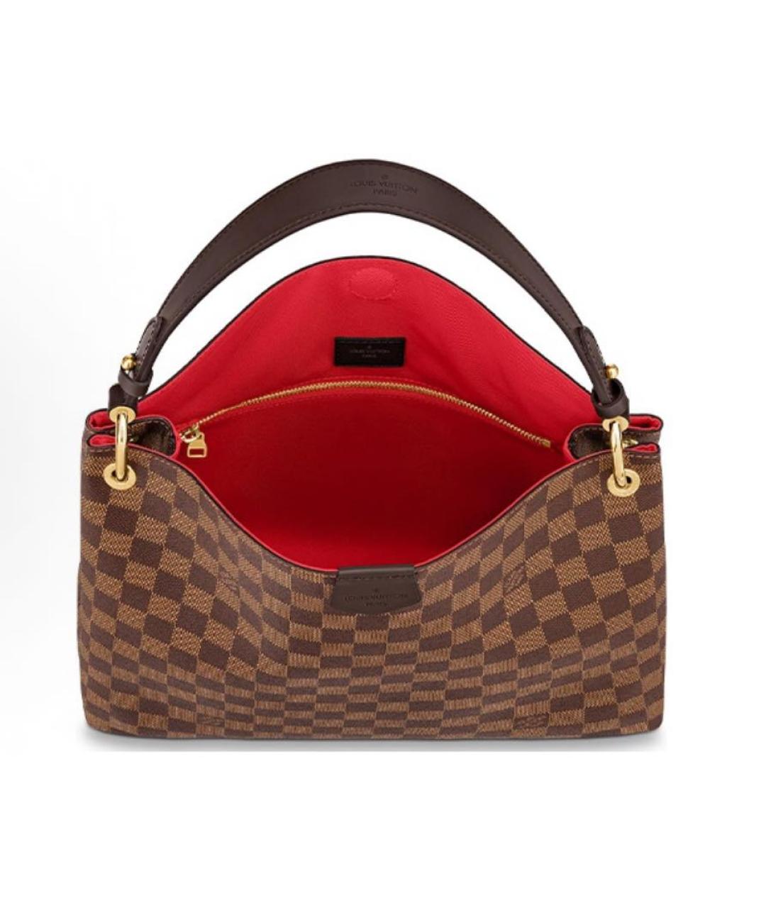 LOUIS VUITTON Кожаная сумка с короткими ручками, фото 4