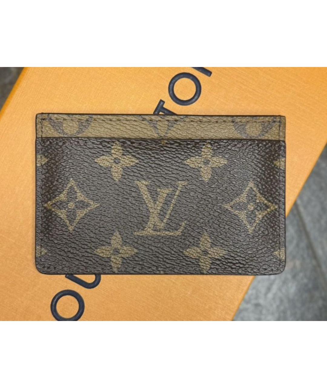 LOUIS VUITTON Коричневый кардхолдер, фото 2