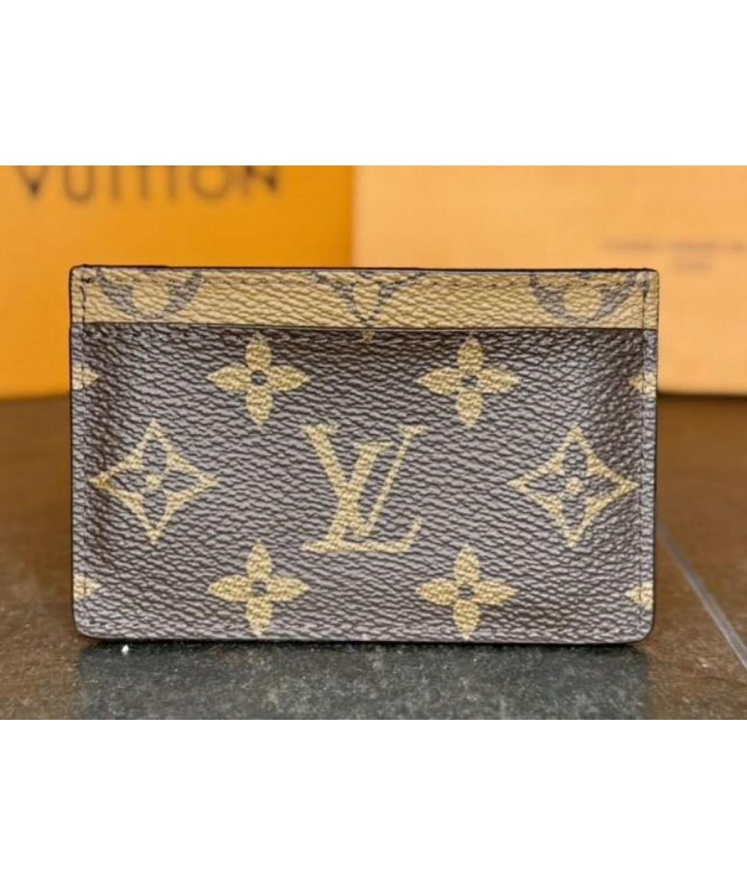 LOUIS VUITTON Коричневый кардхолдер, фото 4