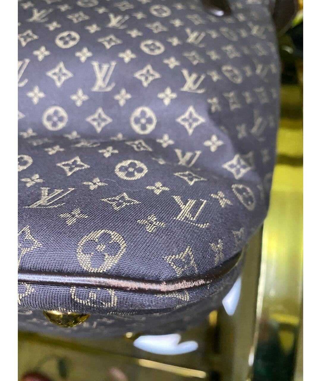 LOUIS VUITTON Коричневая кожаная сумка тоут, фото 7