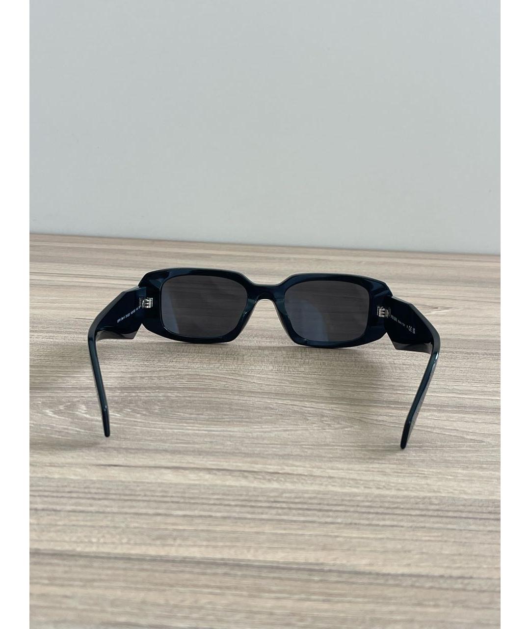 PRADA Черные пластиковые солнцезащитные очки, фото 3