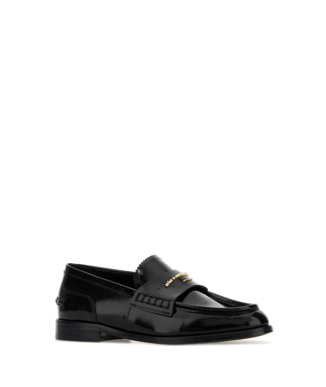 ALEXANDER WANG Черные кожаные лоферы, фото 2