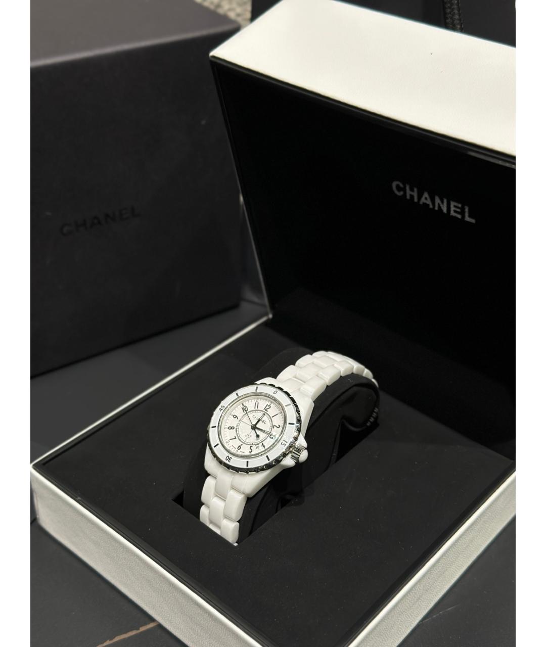 CHANEL Белые керамические часы, фото 4