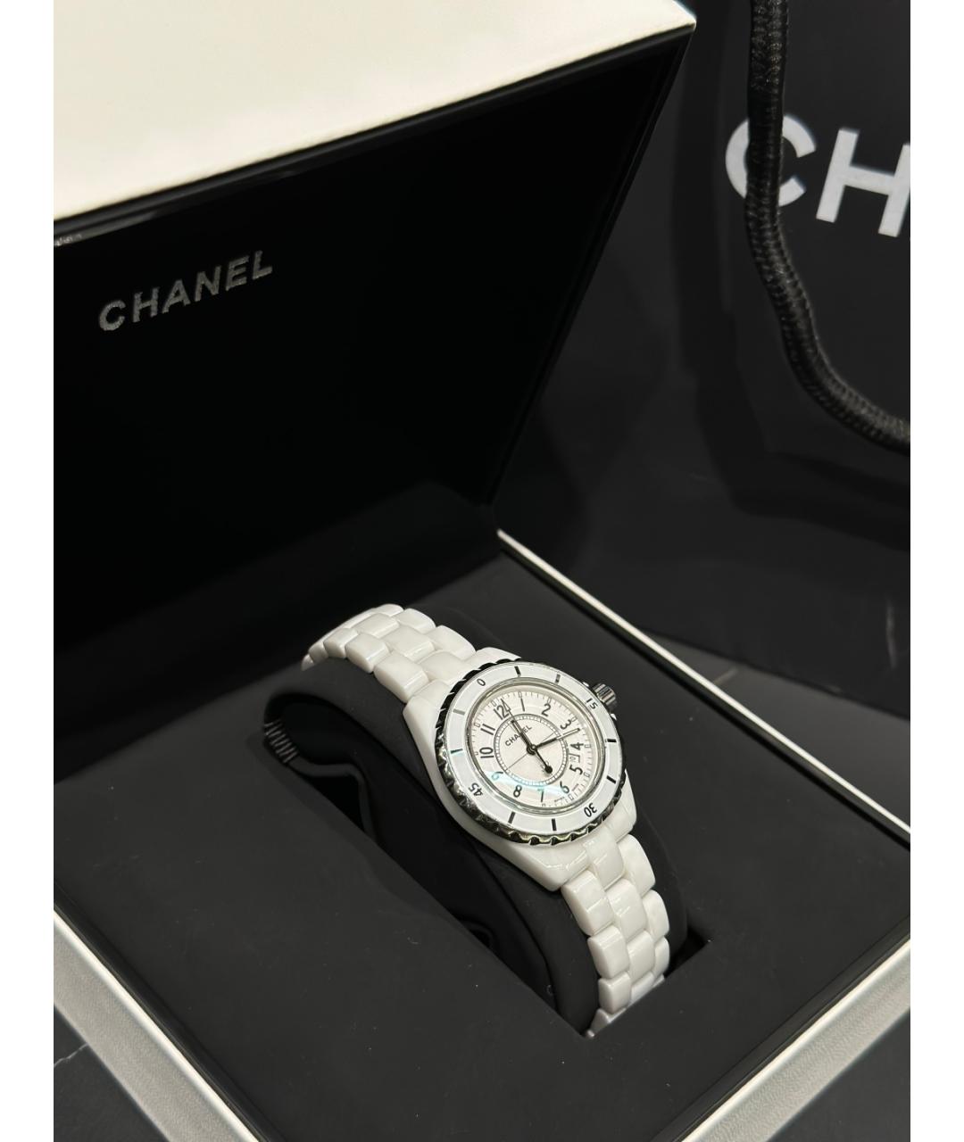 CHANEL Белые керамические часы, фото 3