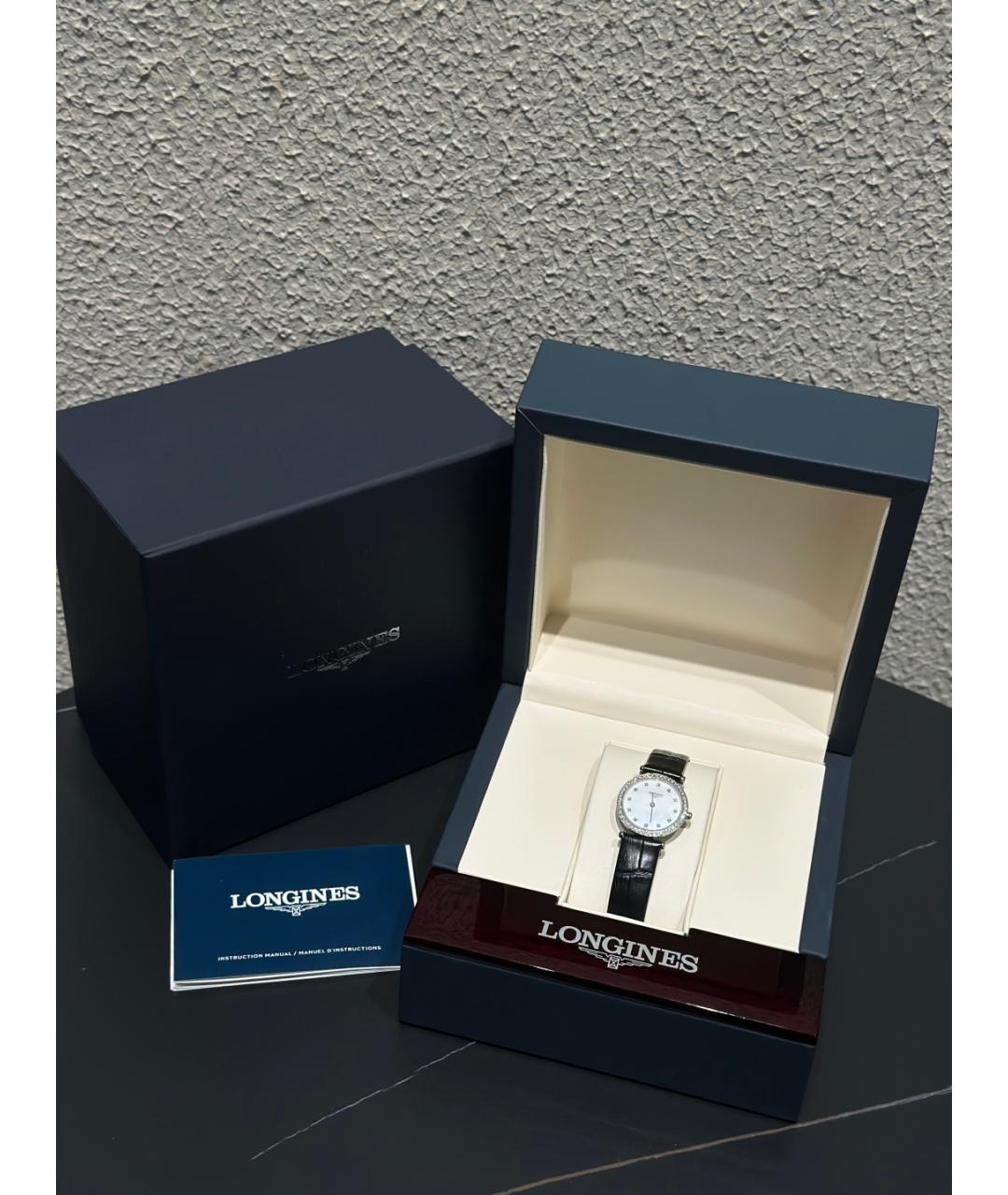 LONGINES Белые металлические часы, фото 2