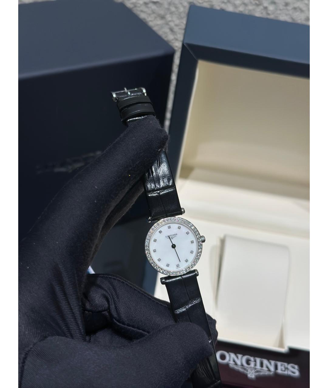 LONGINES Белые металлические часы, фото 6