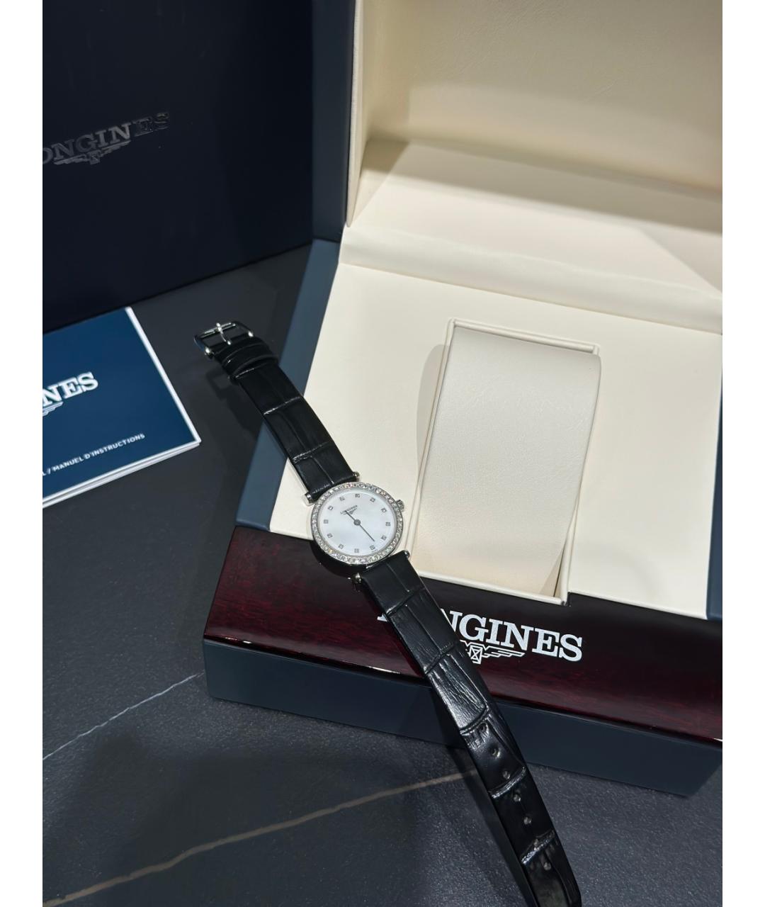 LONGINES Белые металлические часы, фото 7