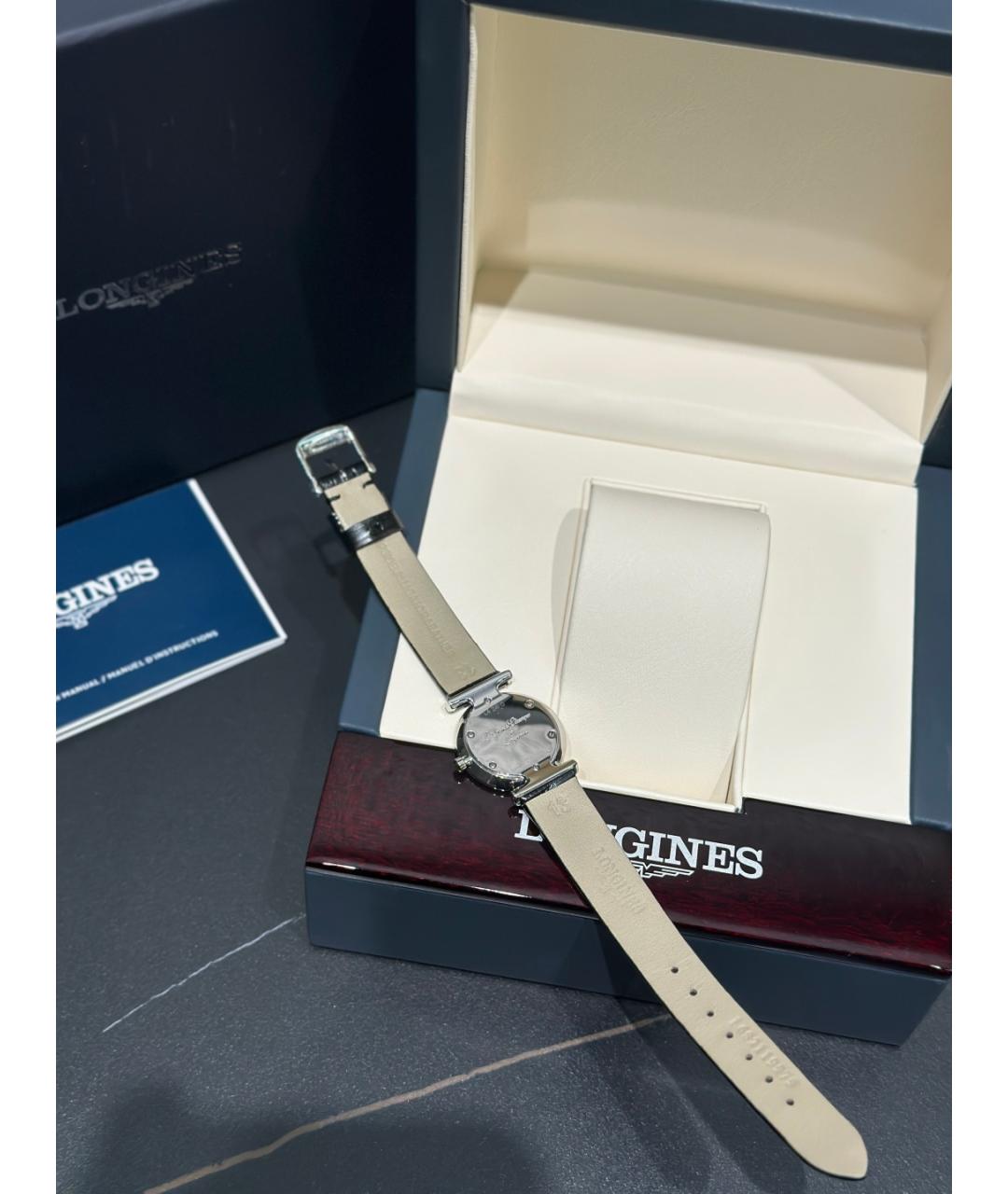 LONGINES Белые металлические часы, фото 8