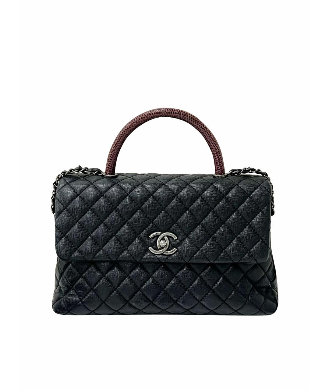 CHANEL Черная кожаная сумка тоут, фото 1