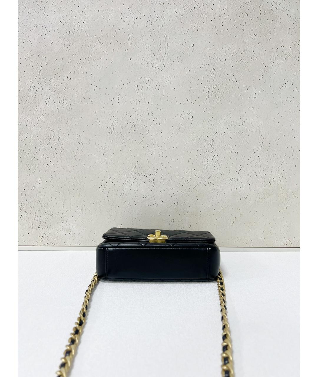 CHANEL Черная кожаная сумка тоут, фото 4