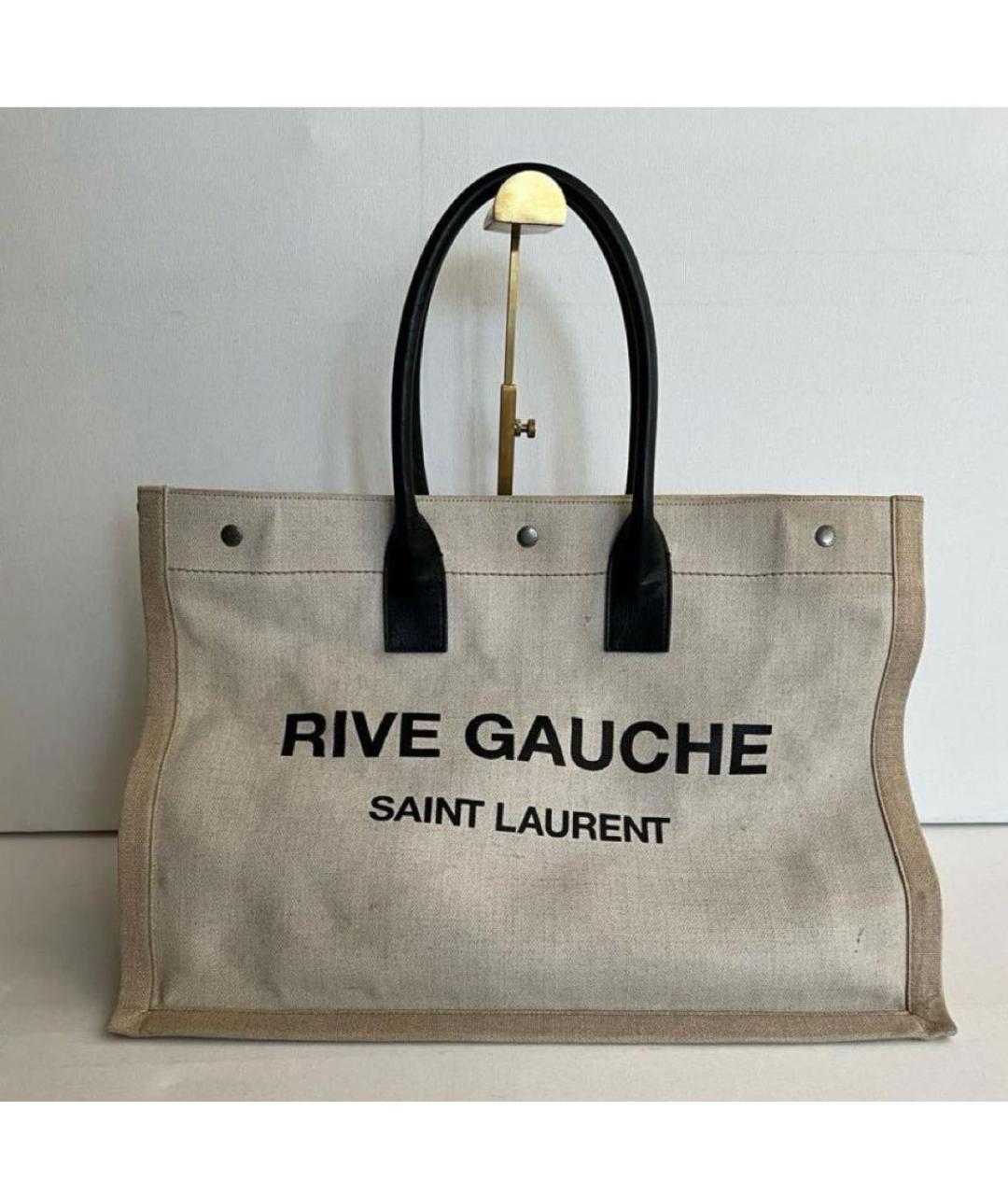 SAINT LAURENT Бежевая сумка тоут, фото 8