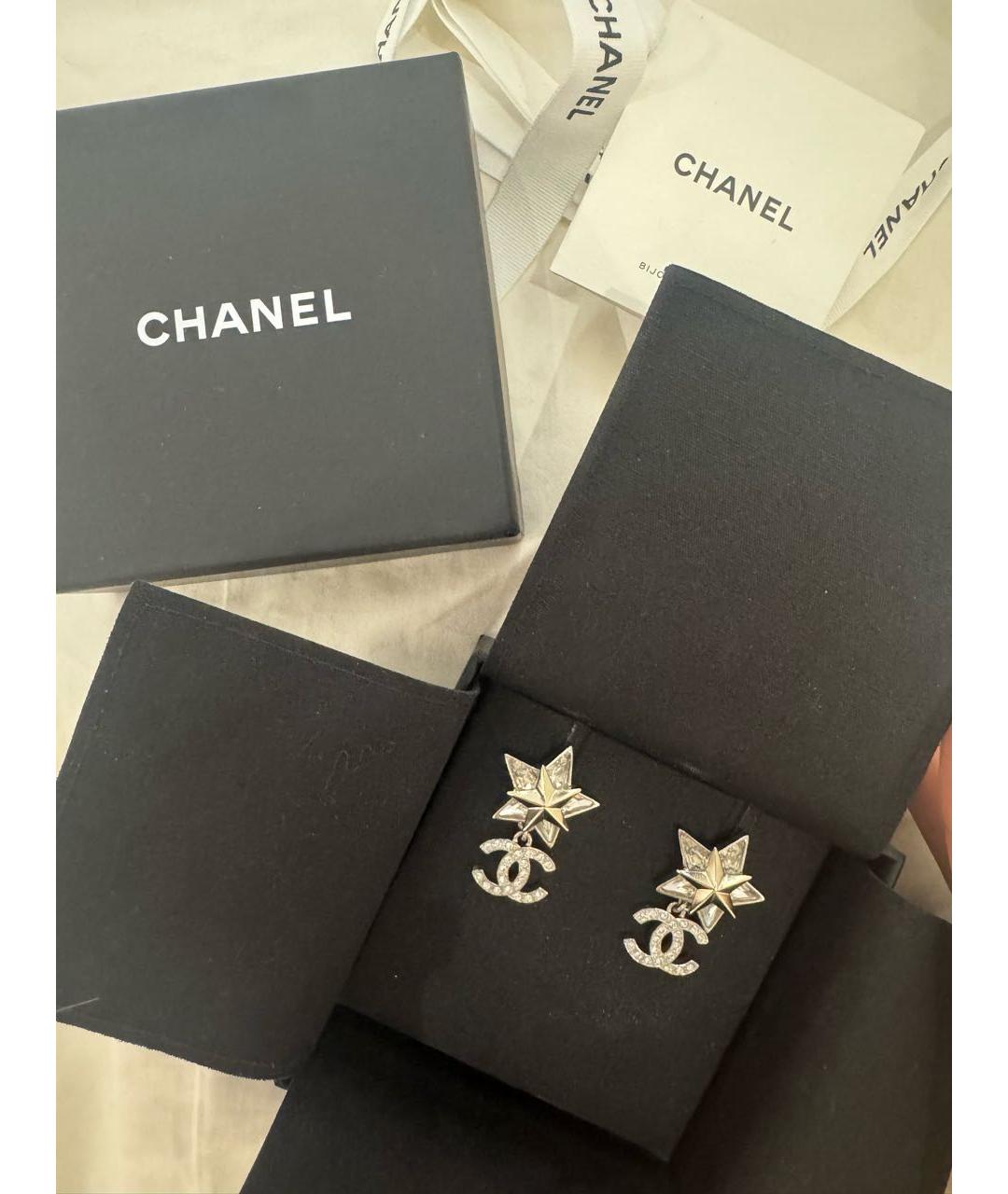 CHANEL Серебряные серьги, фото 6