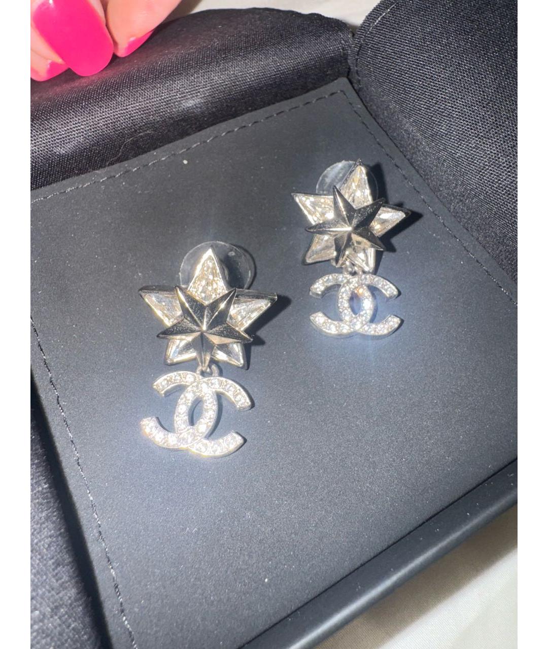 CHANEL Серебряные серьги, фото 5