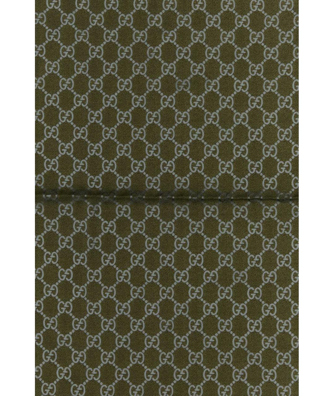 GUCCI Зеленый шелковый платок, фото 3
