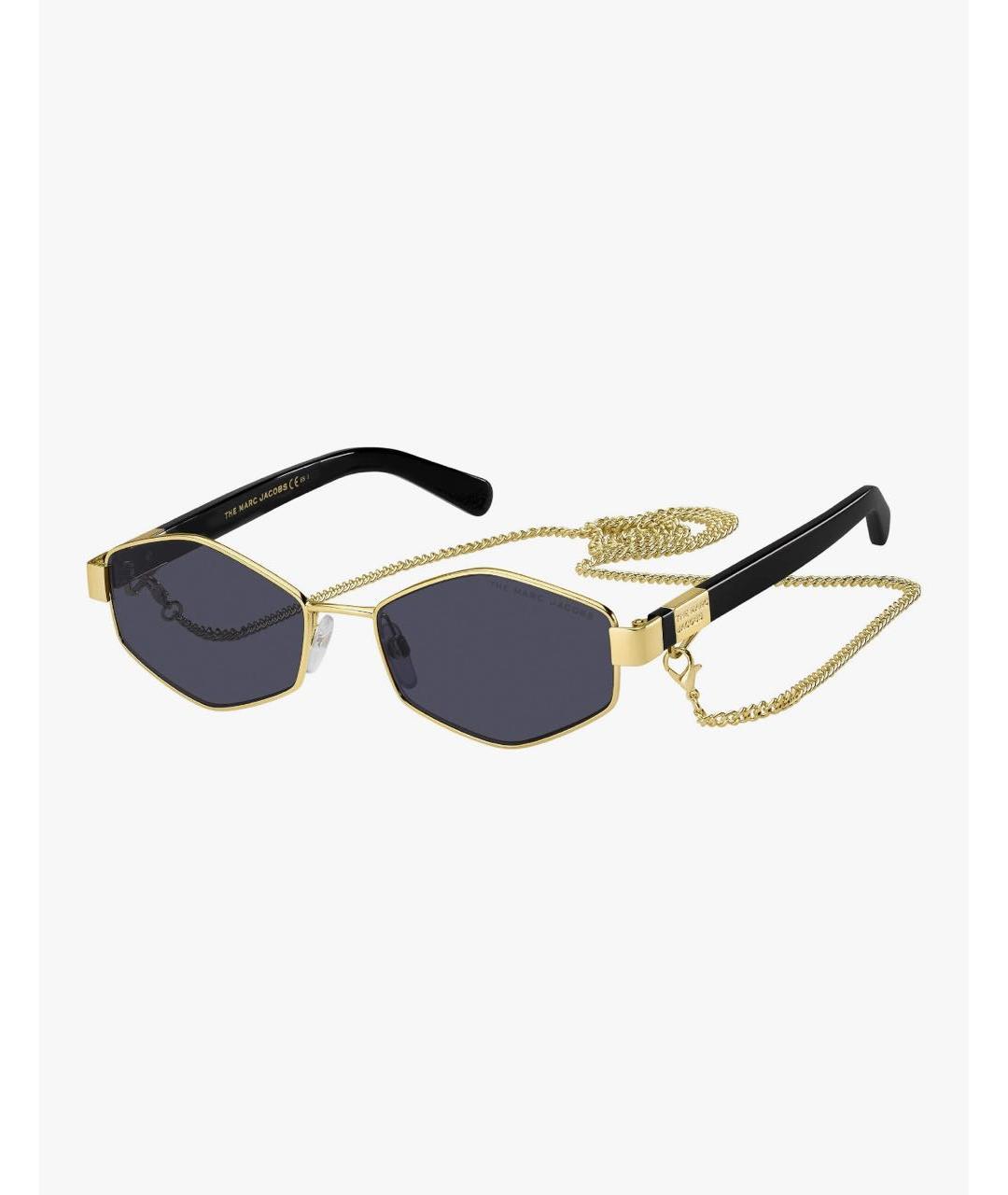 MARC JACOBS Золотые металлические солнцезащитные очки, фото 5
