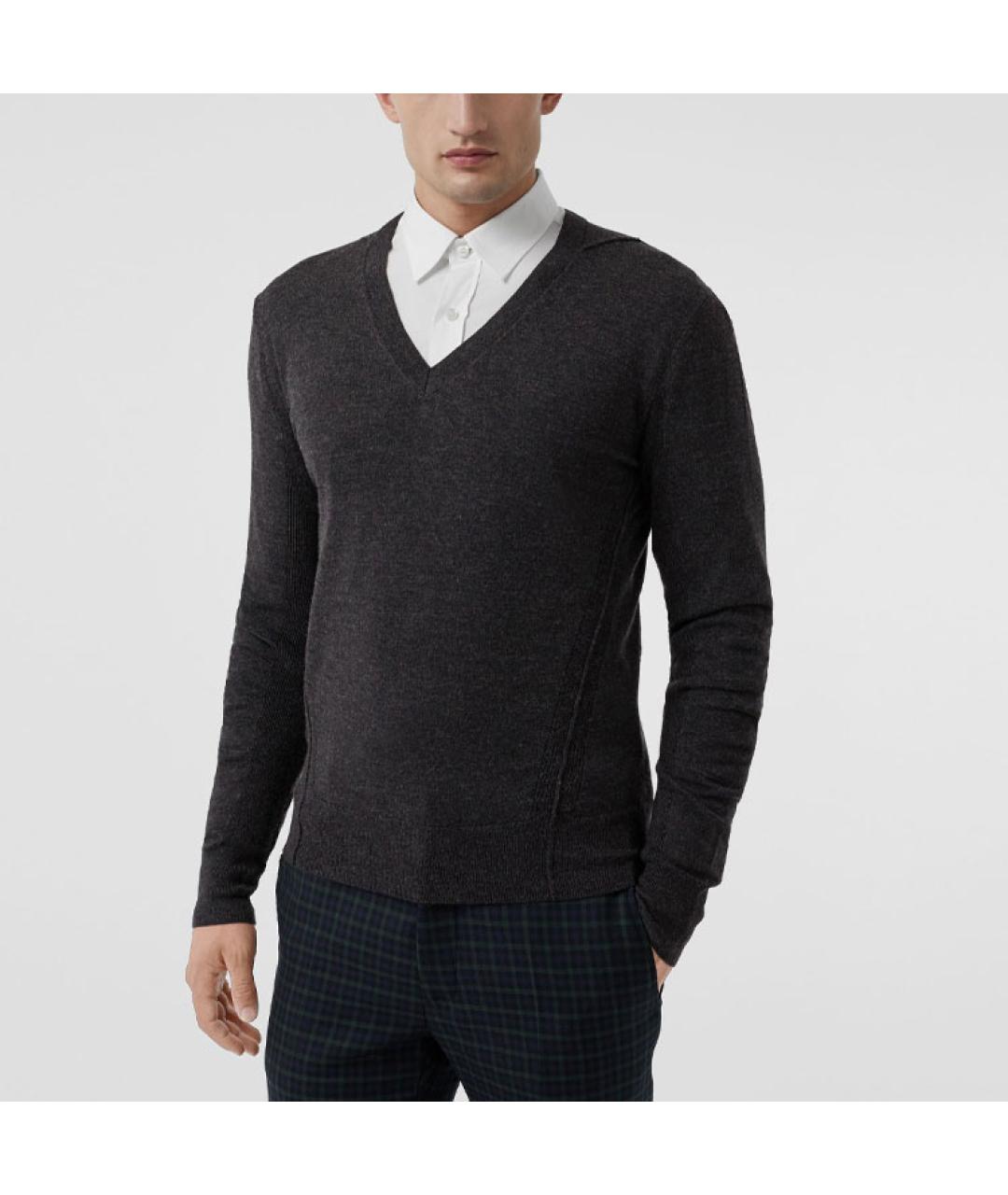 BURBERRY Серый джемпер / свитер, фото 4