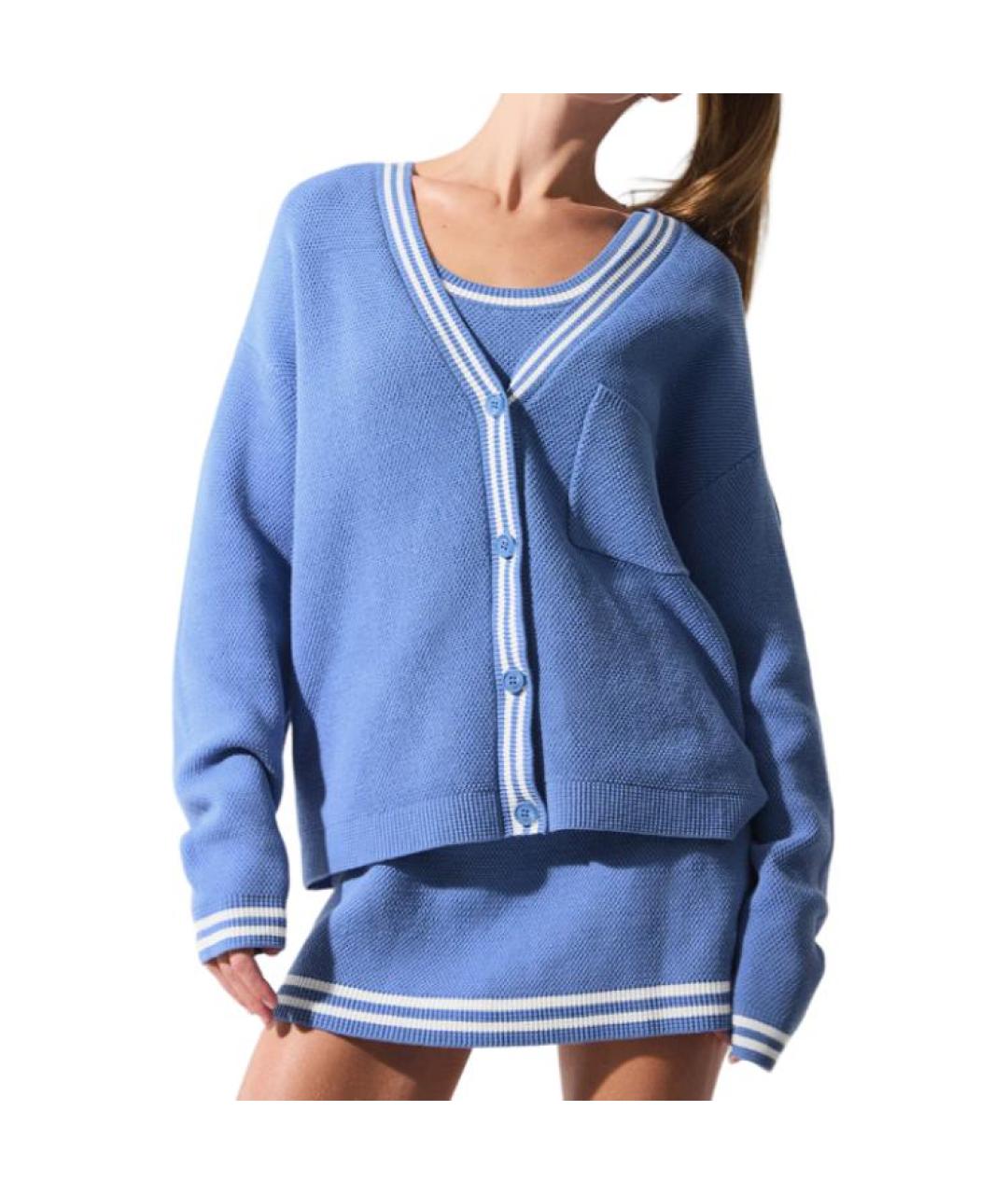 ALO YOGA Синий кардиган, фото 3