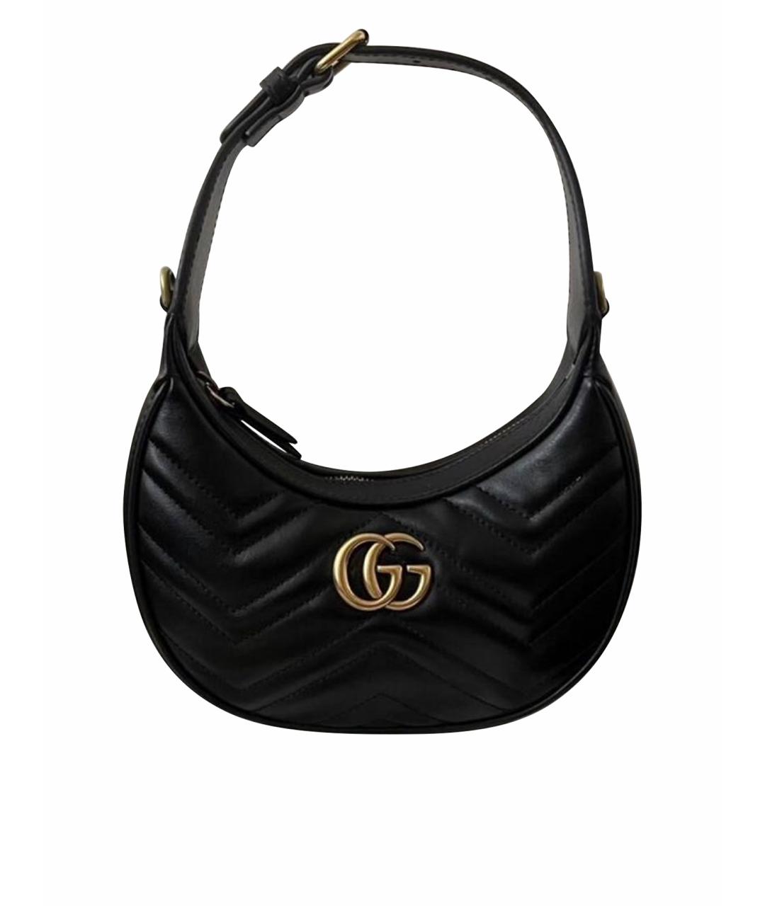 GUCCI Черная кожаная сумка с короткими ручками, фото 9