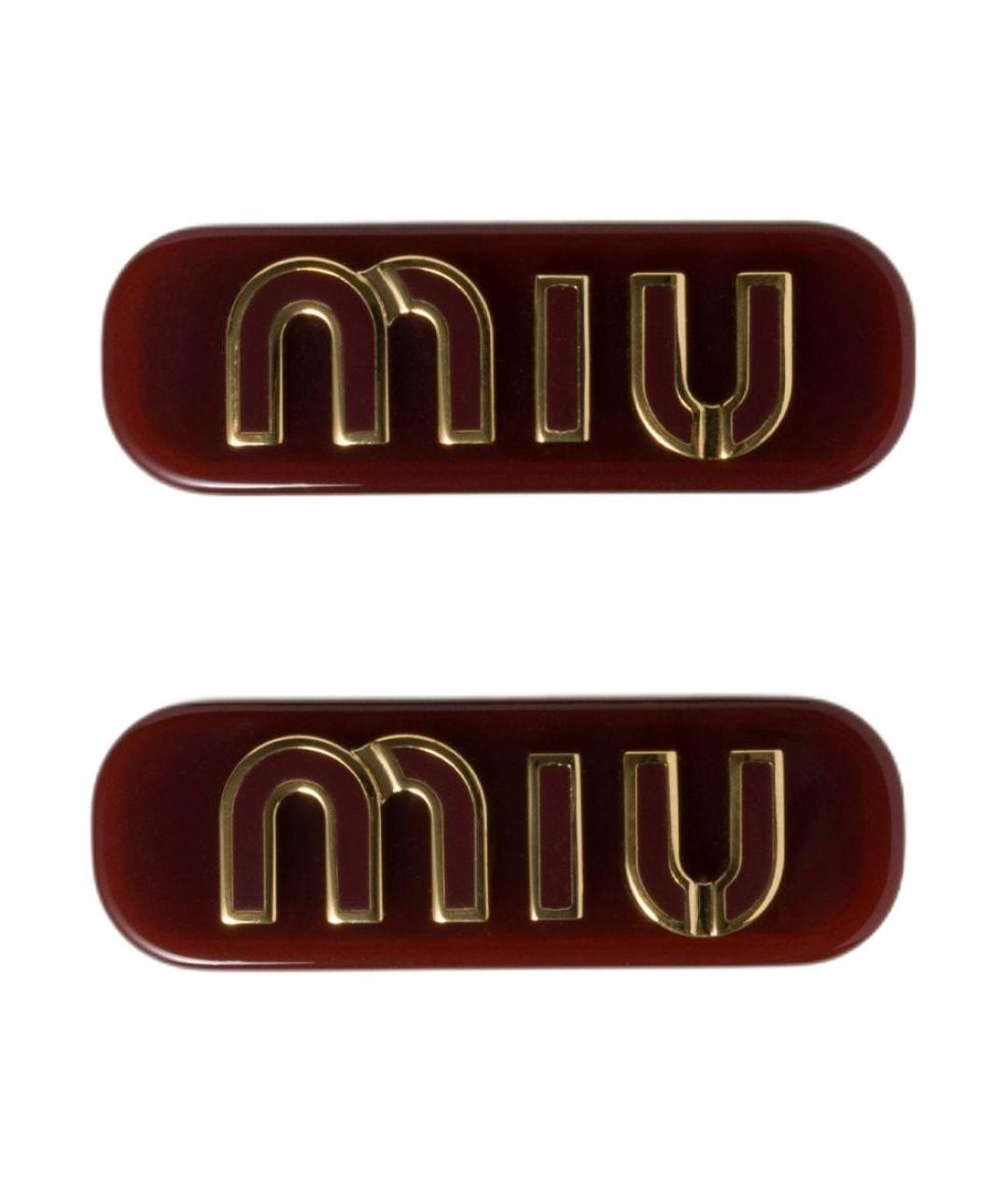 MIU MIU Бордовая заколка, фото 1