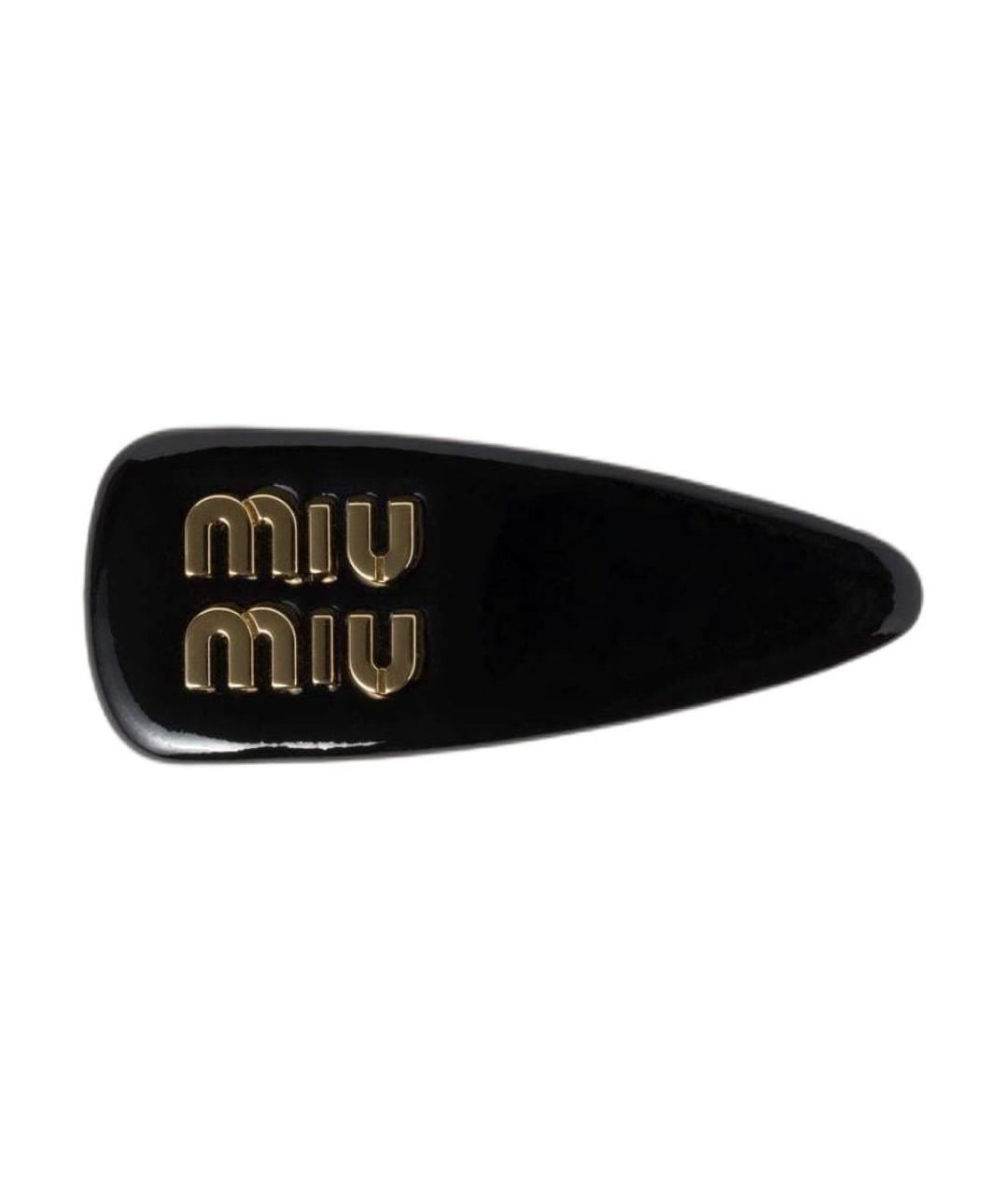 MIU MIU Черная заколка, фото 2