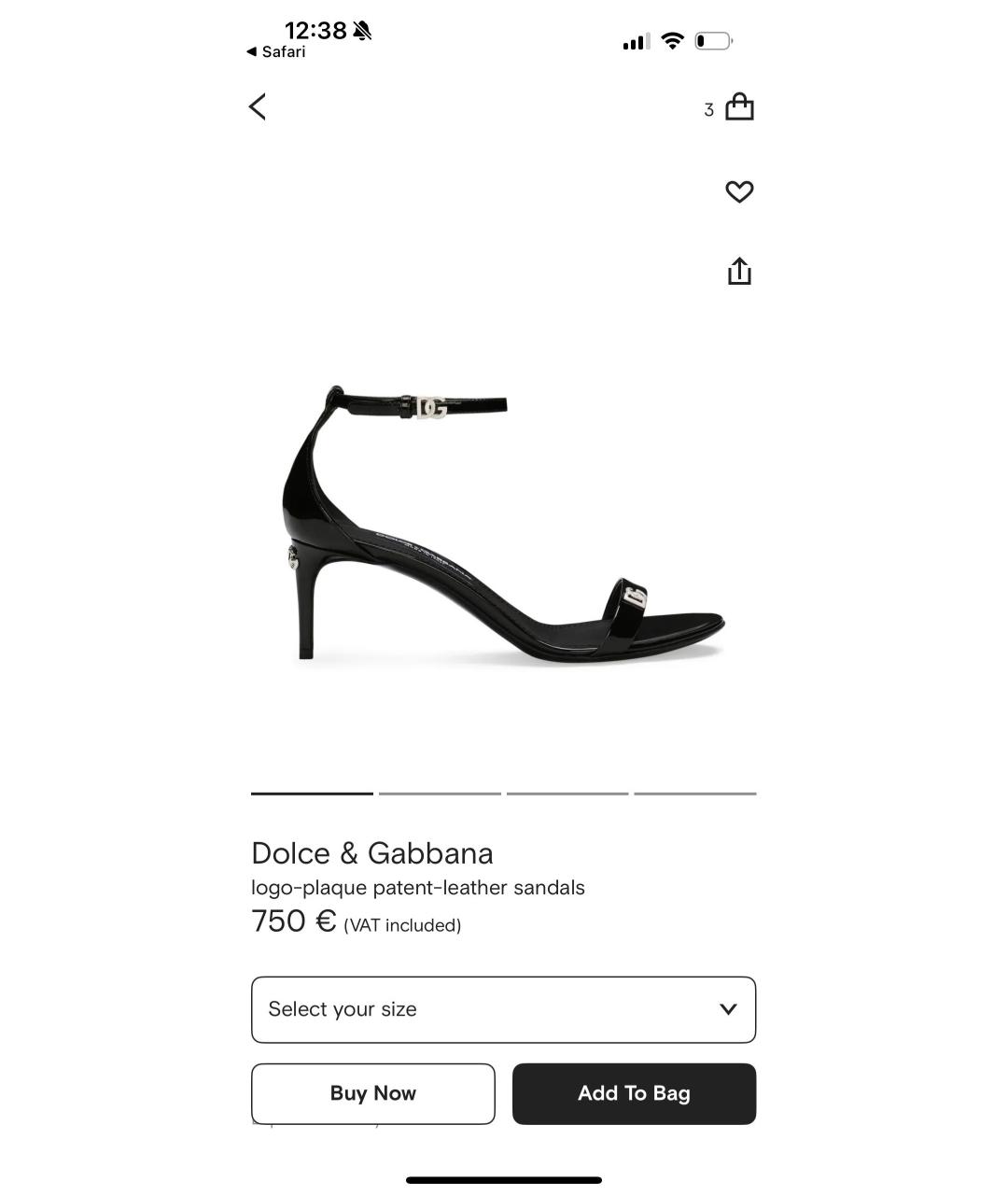DOLCE&GABBANA Черные кожаные босоножки, фото 8