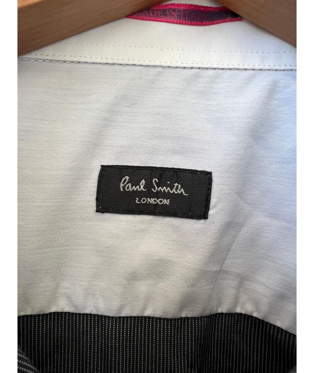 PAUL SMITH Антрацитовая хлопковая классическая рубашка, фото 4