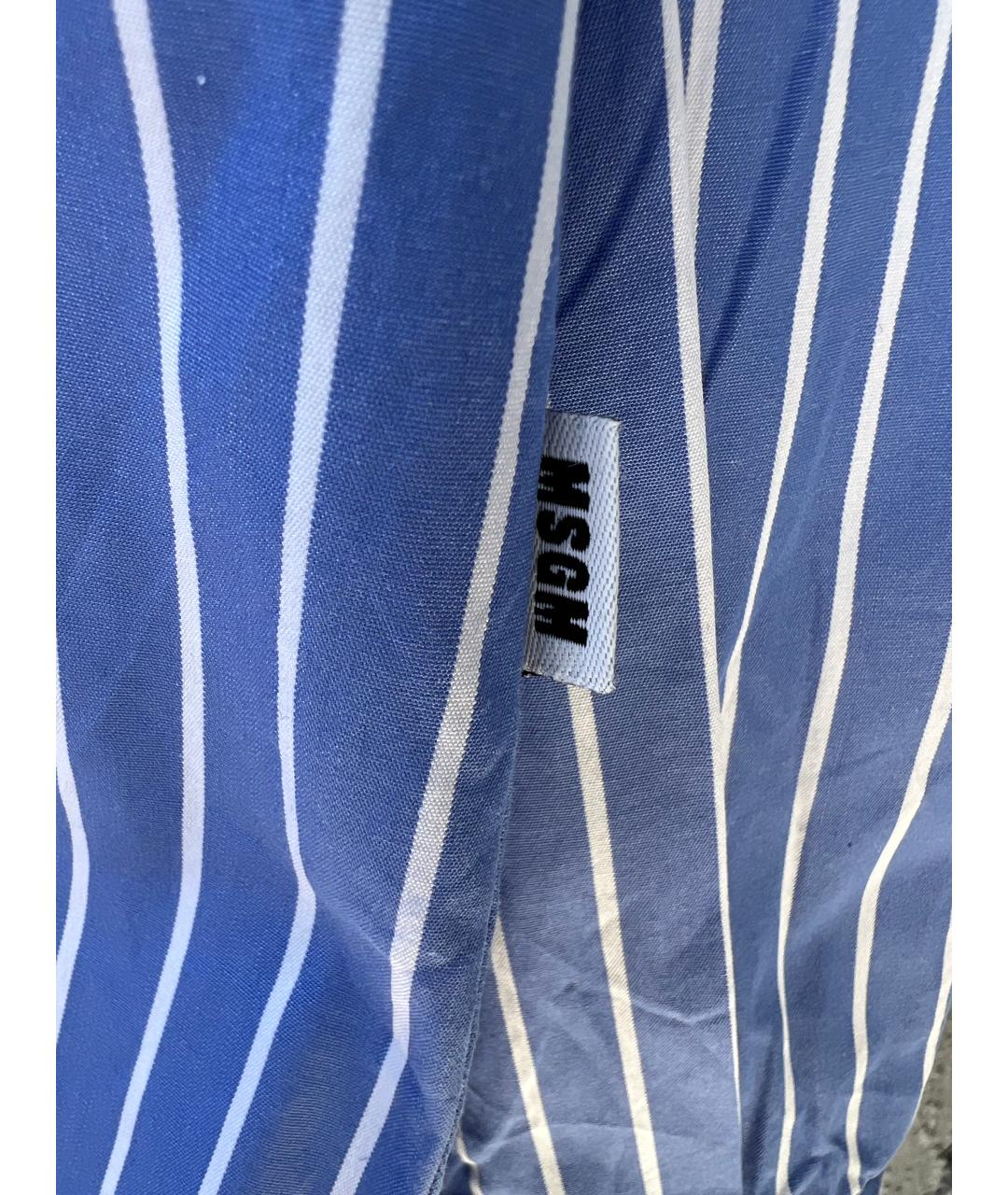 MSGM Синяя хлопковая классическая рубашка, фото 4