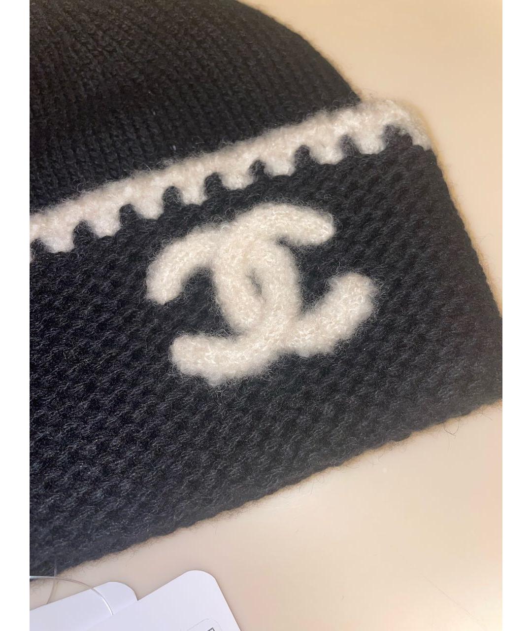 CHANEL Черная кашемировая шапка, фото 2