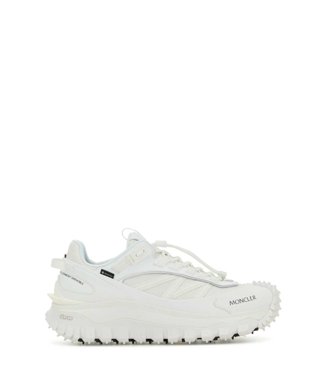 MONCLER Белые синтетические низкие кроссовки / кеды, фото 1
