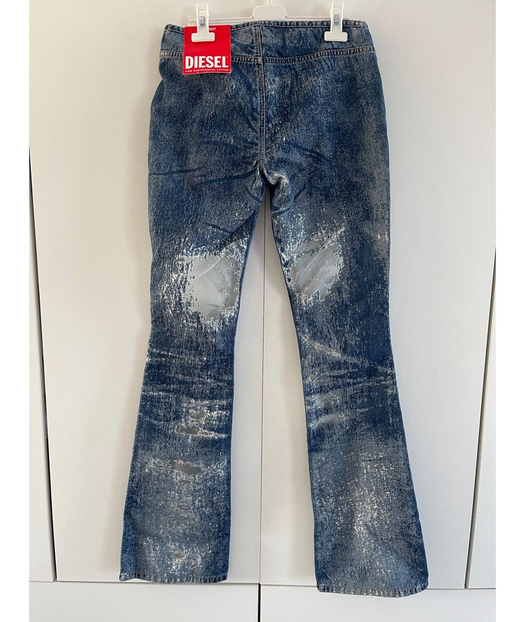 DIESEL Синие хлопковые джинсы клеш, фото 4