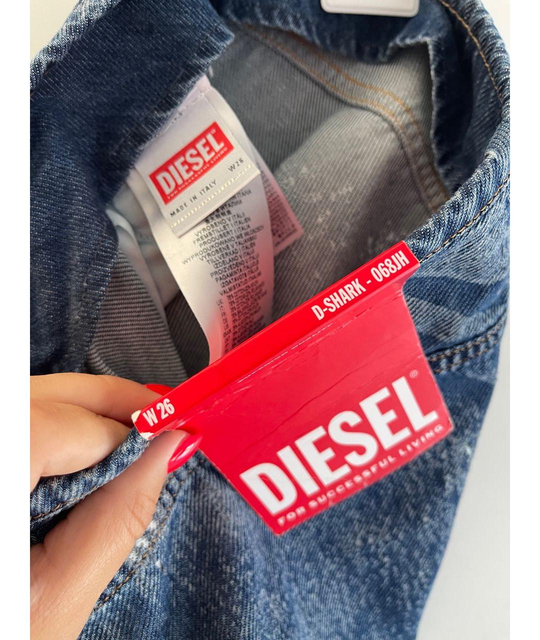 DIESEL Синие хлопковые джинсы клеш, фото 6