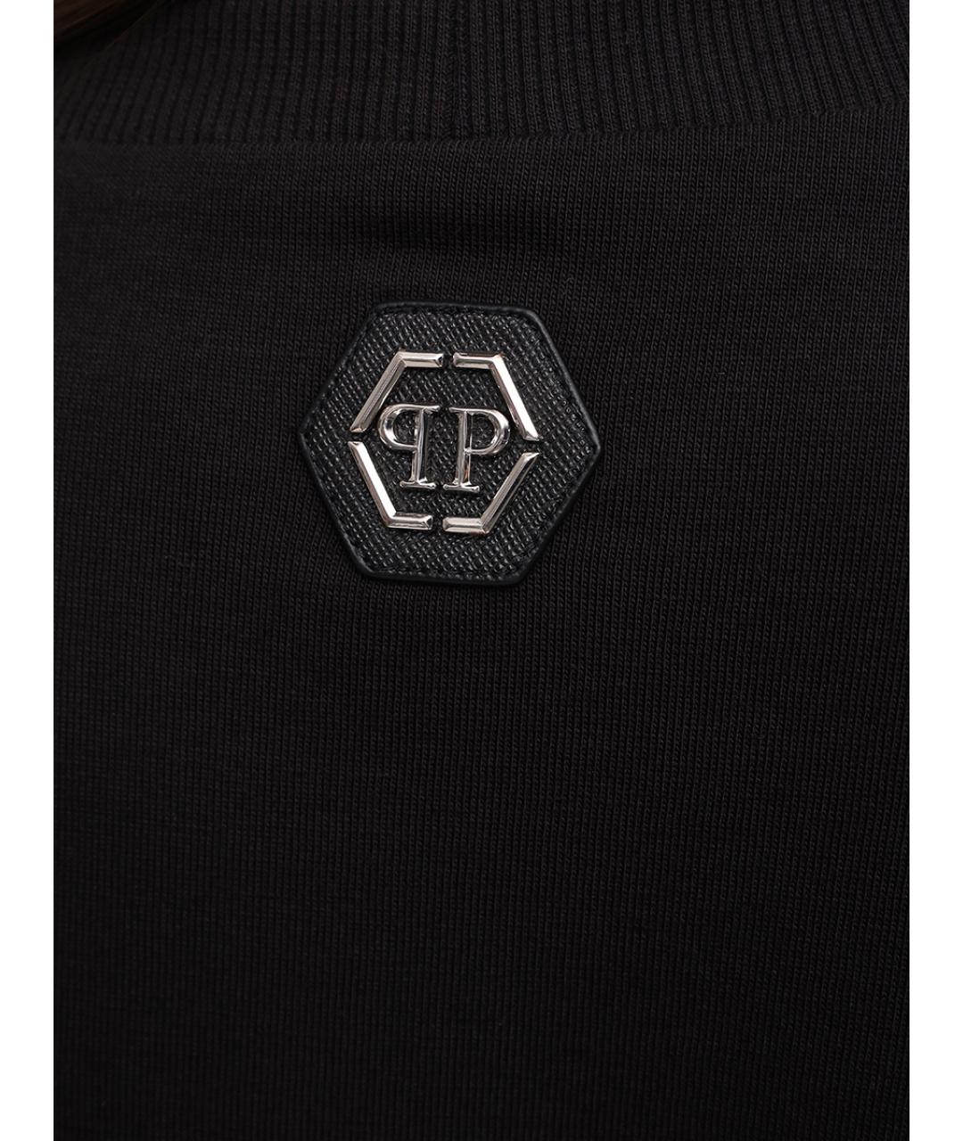 PHILIPP PLEIN Черная хлопковая футболка, фото 4
