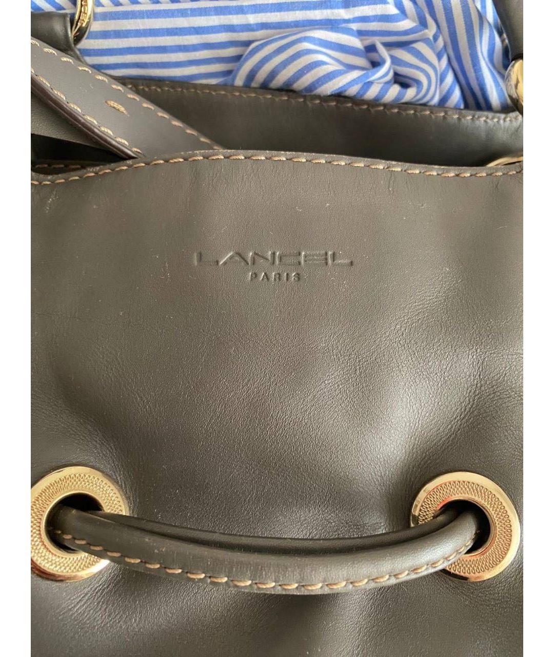 LANCEL Серая кожаная сумка тоут, фото 4