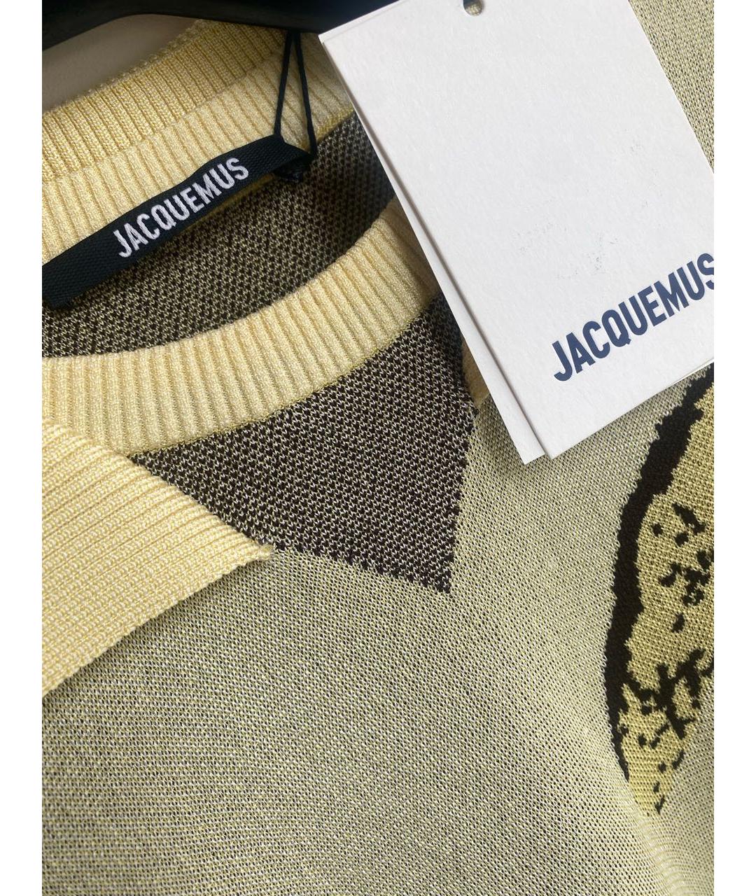 JACQUEMUS Желтая вискозная футболка, фото 3