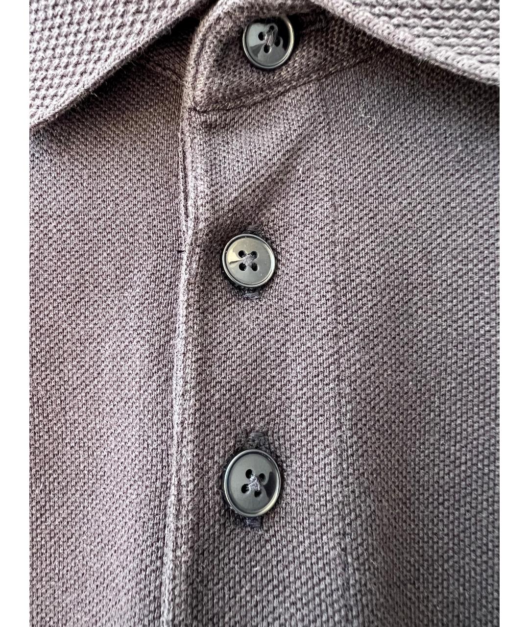 ZEGNA Темно-синее хлопковое поло с длинным рукавом, фото 2
