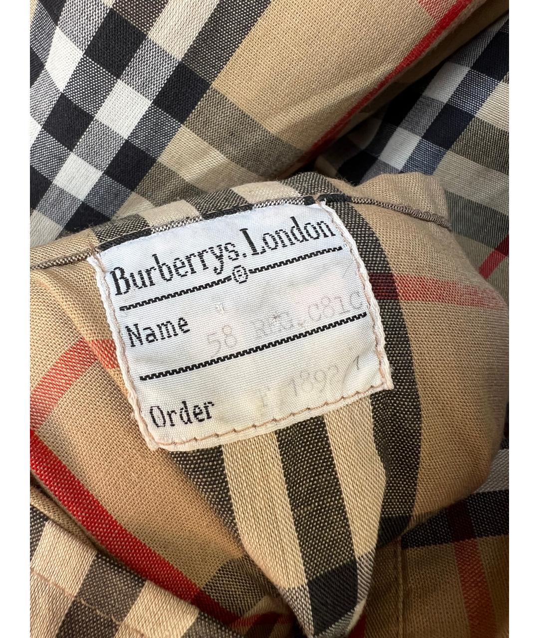 BURBERRY Бежевый тренч / плащ, фото 4