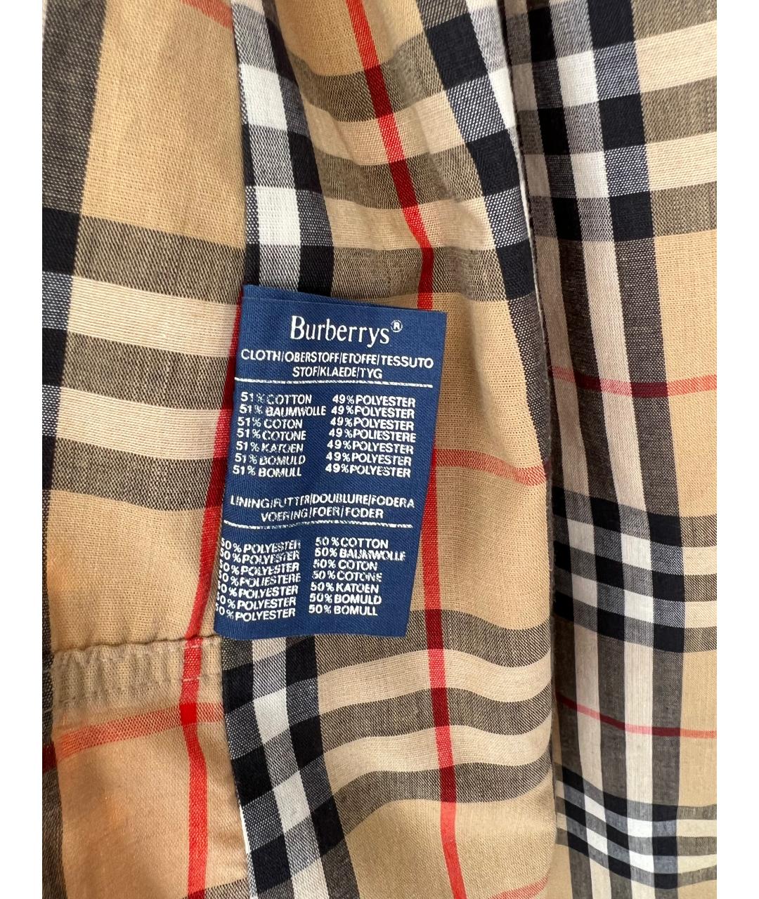 BURBERRY Бежевый тренч / плащ, фото 5