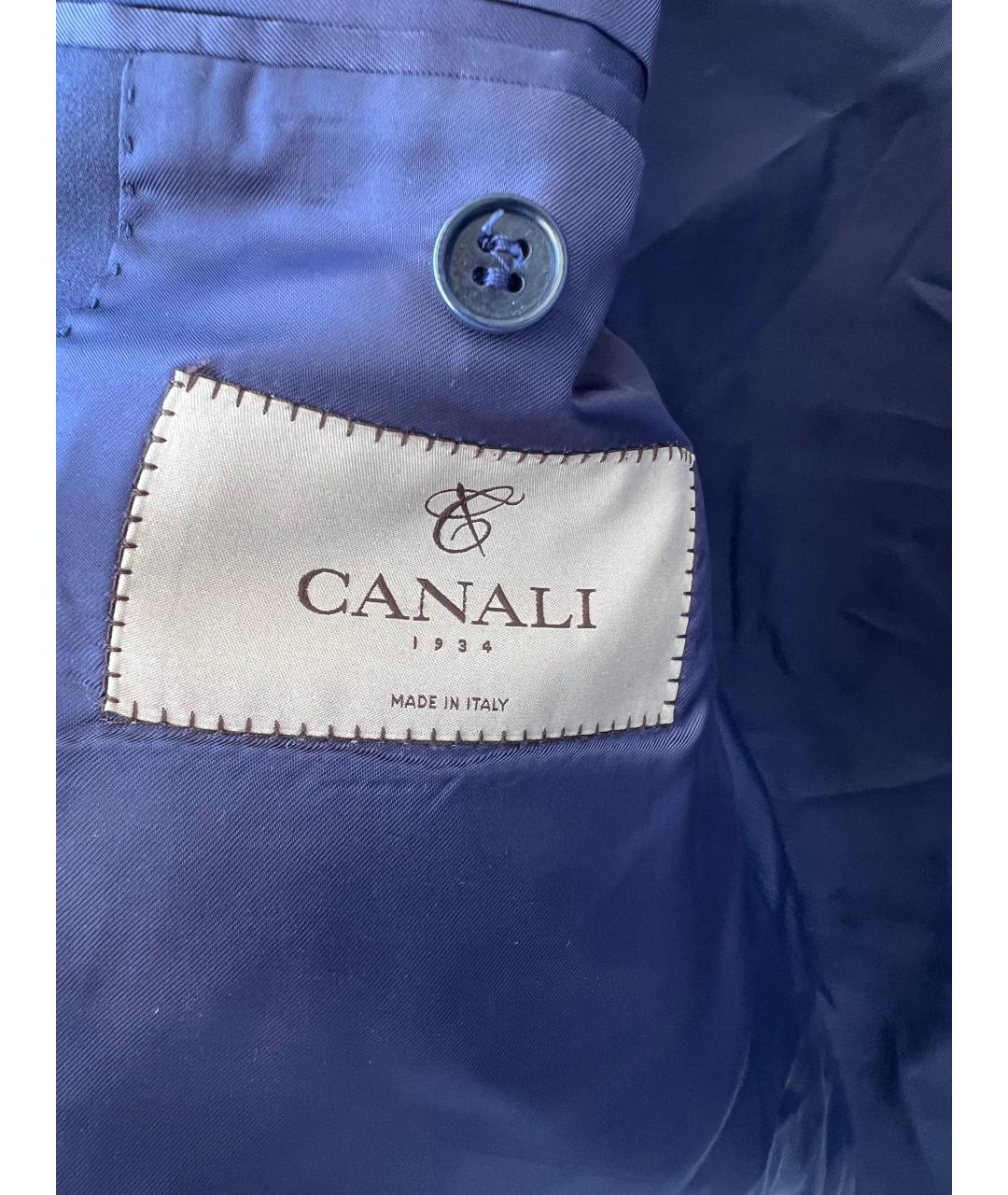 CANALI Темно-синий шерстяной пиджак, фото 6