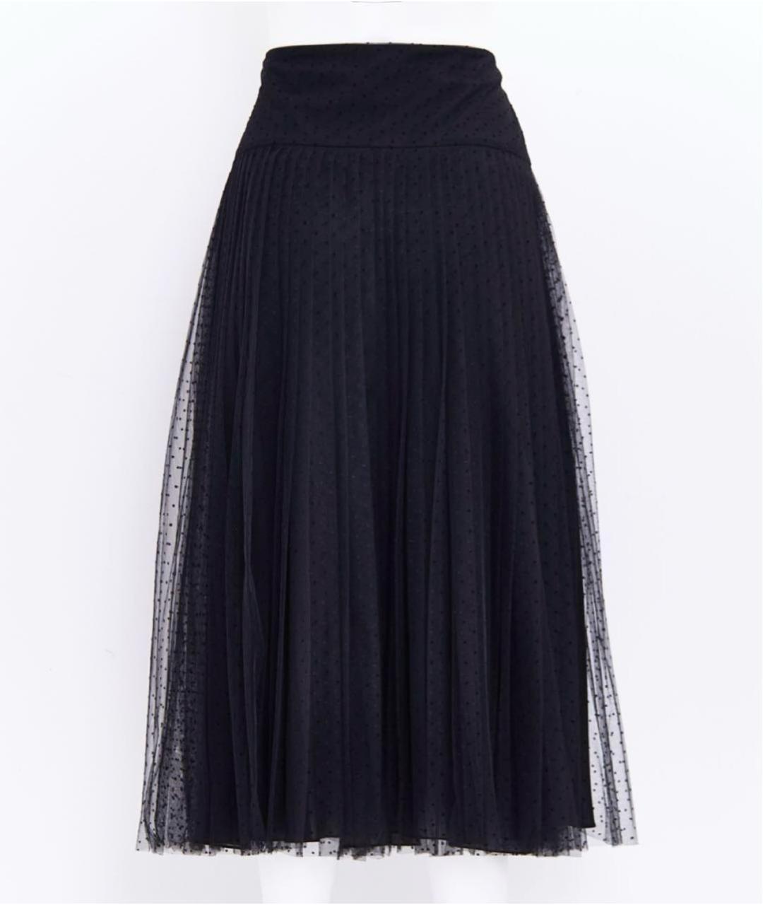 CHRISTIAN DIOR Черная сетчатая юбка макси, фото 2