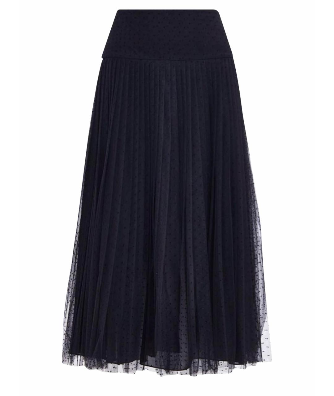 CHRISTIAN DIOR Черная сетчатая юбка макси, фото 1