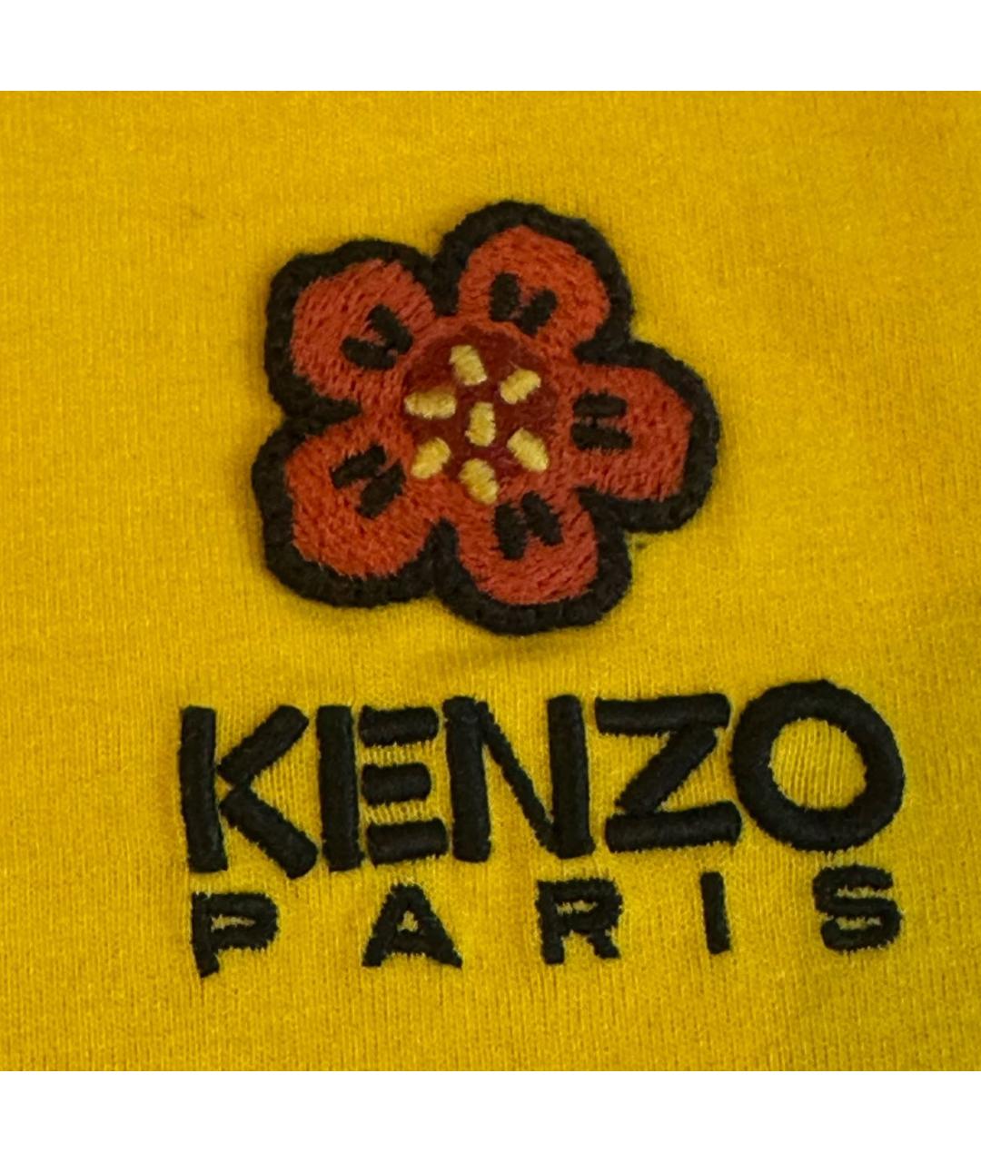 KENZO Горчичная хлопковая футболка, фото 3