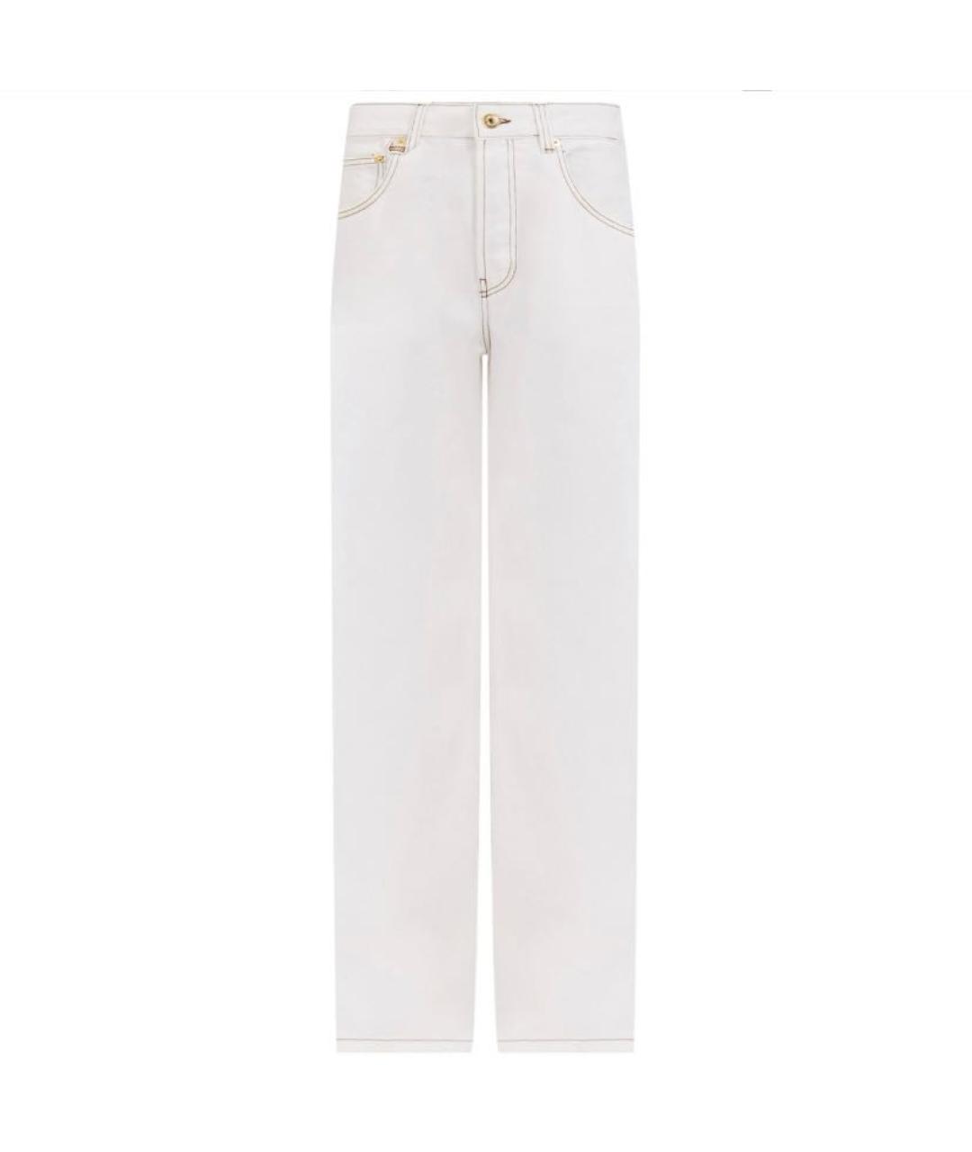 JACQUEMUS Белые хлопковые прямые джинсы, фото 1